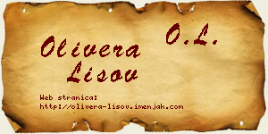 Olivera Lisov vizit kartica